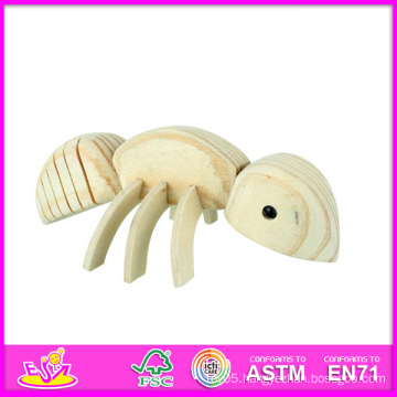 2014 New Animal Kids Paint Wood Toy, Popular DIY Children Paint Wood Toy, Hot Sale Ant Style Baby Paint Wood Toy W03A038